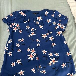 41 Hawthorn Blue Boxy Blouse with Peter Pan Collar